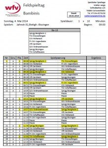 Spielplan Bambini 2
