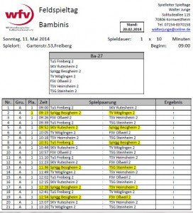 Spielplan Freiberg Bambini 2